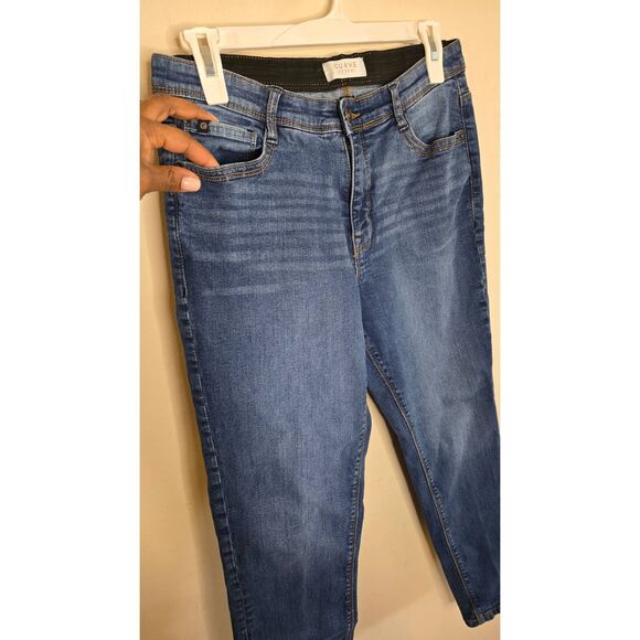 Curve Appeal Women's Jeans Size 10/30 Dark Wash Slim Fit Stretch Mid Rise Denim - Picture 8 of 9
